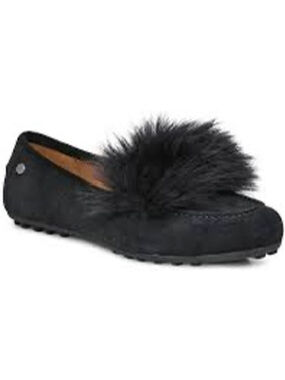 Ugg Kaley Wisp Black Suede Loafer Womens Size 9.5 Comfort Elegant Versatile